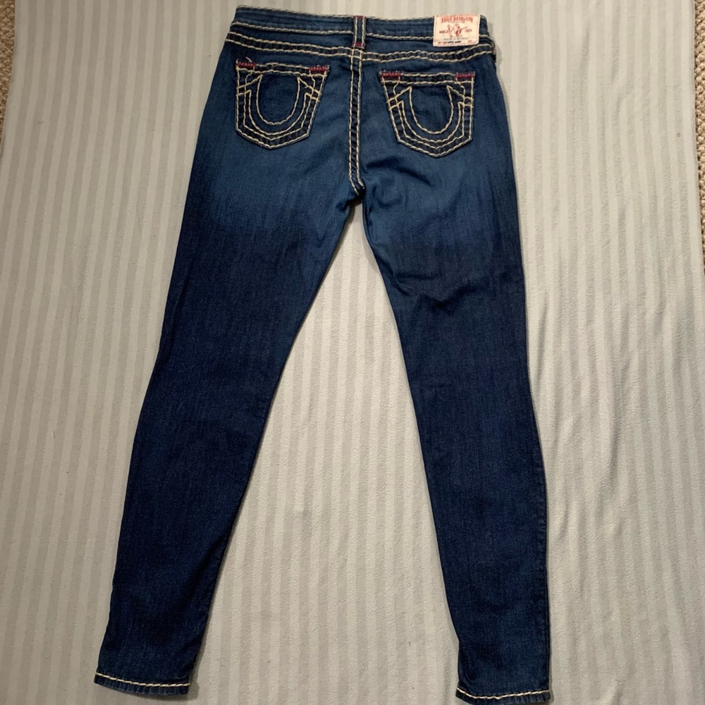 Women’s True Religion Super Skinny Jeans Triple Stitch Mid Rise Size 31